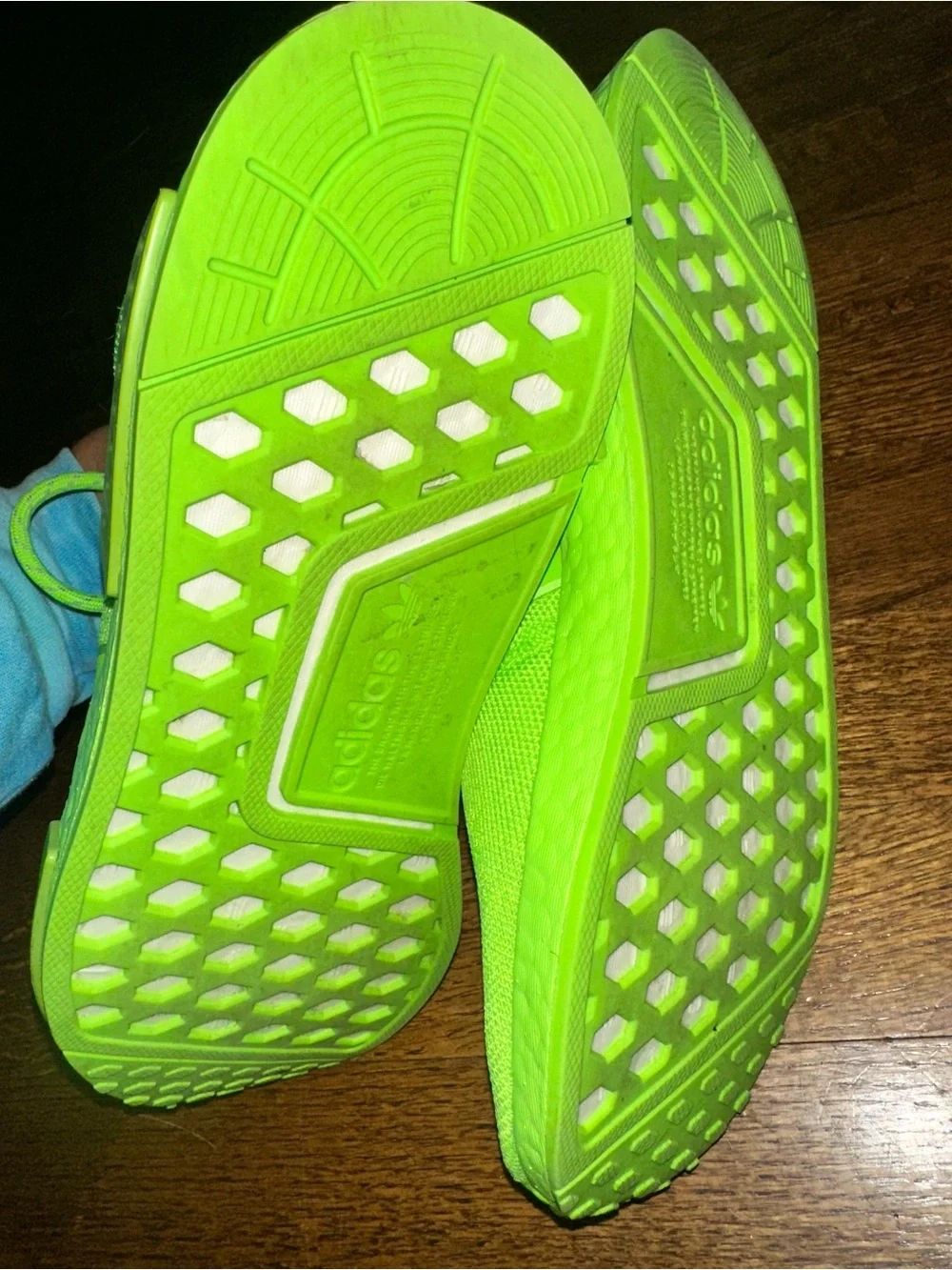 adidas Neon Green Athletic Sneakers - EUC Size 7